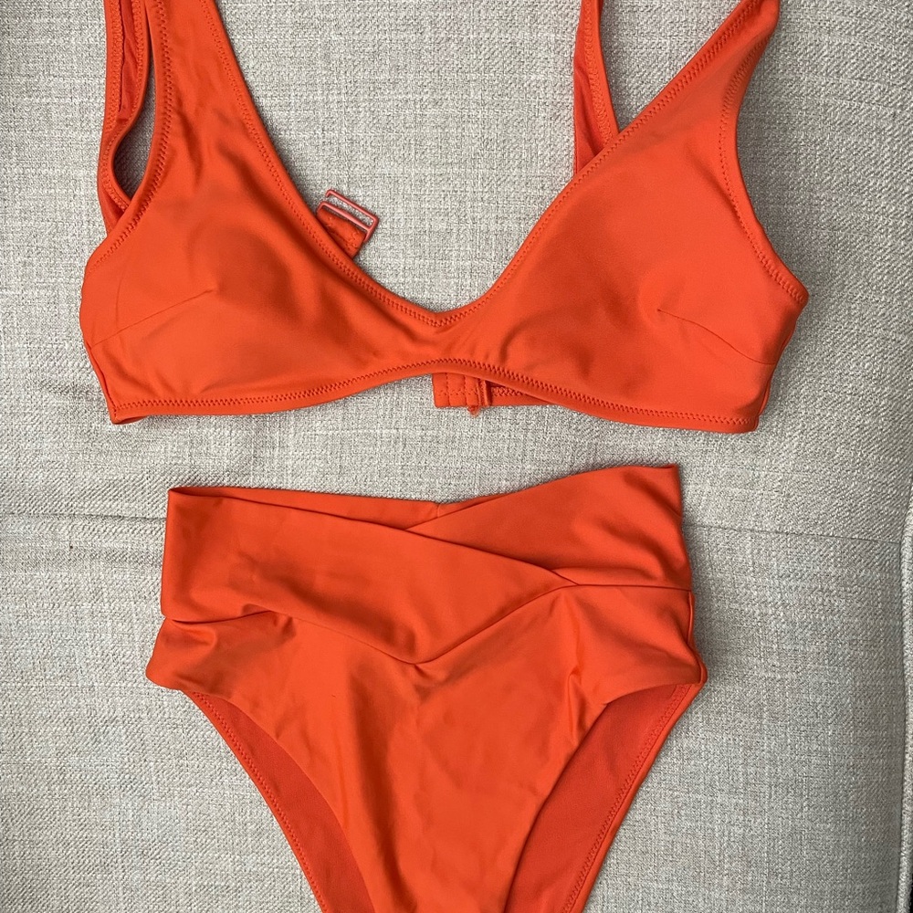 Aerie Women's Orange Bikini Set